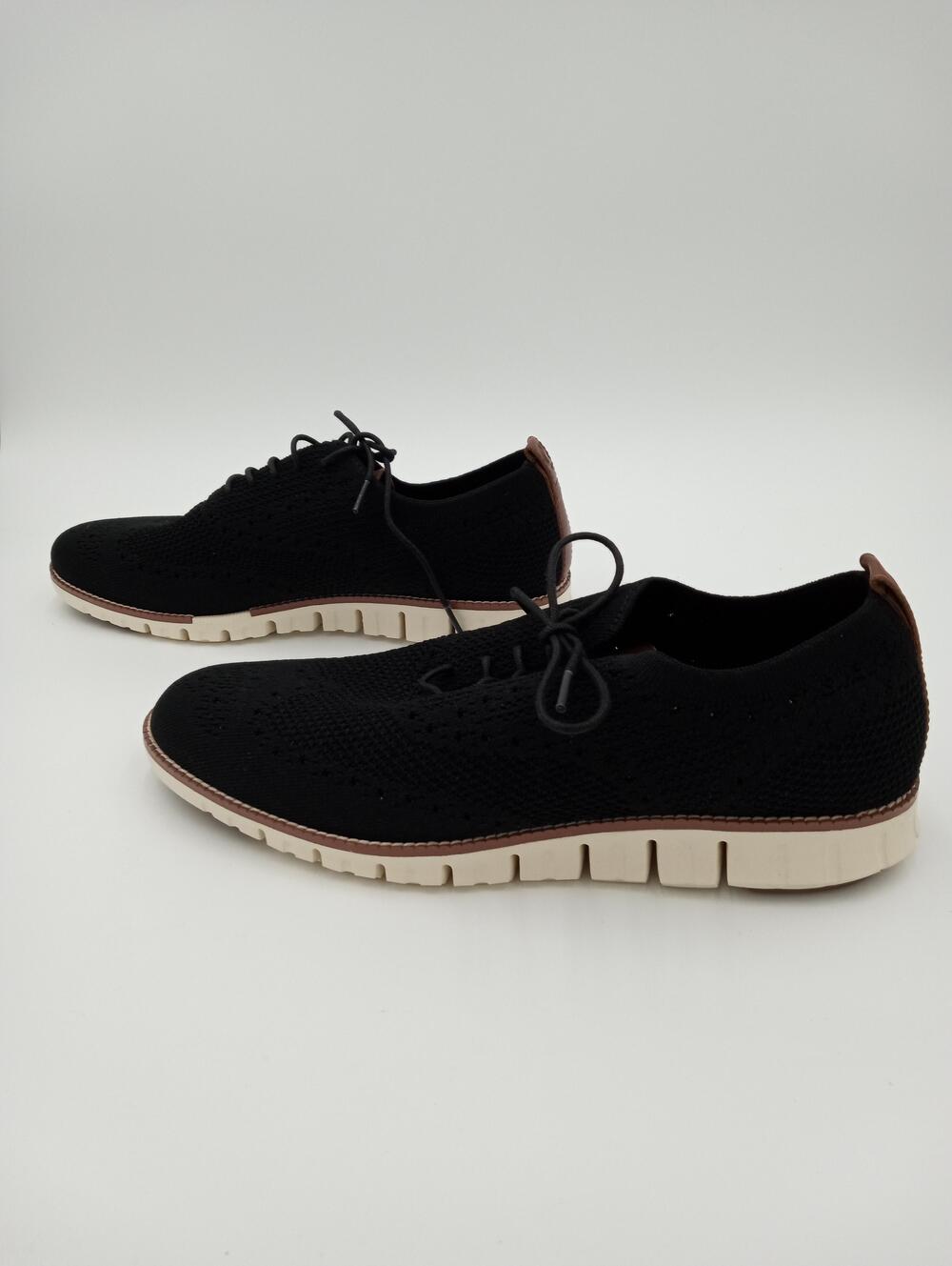 Cole Haan Zerogrand Stitchlite Oxford Shoes Mens Size 10 Black Knit Dress